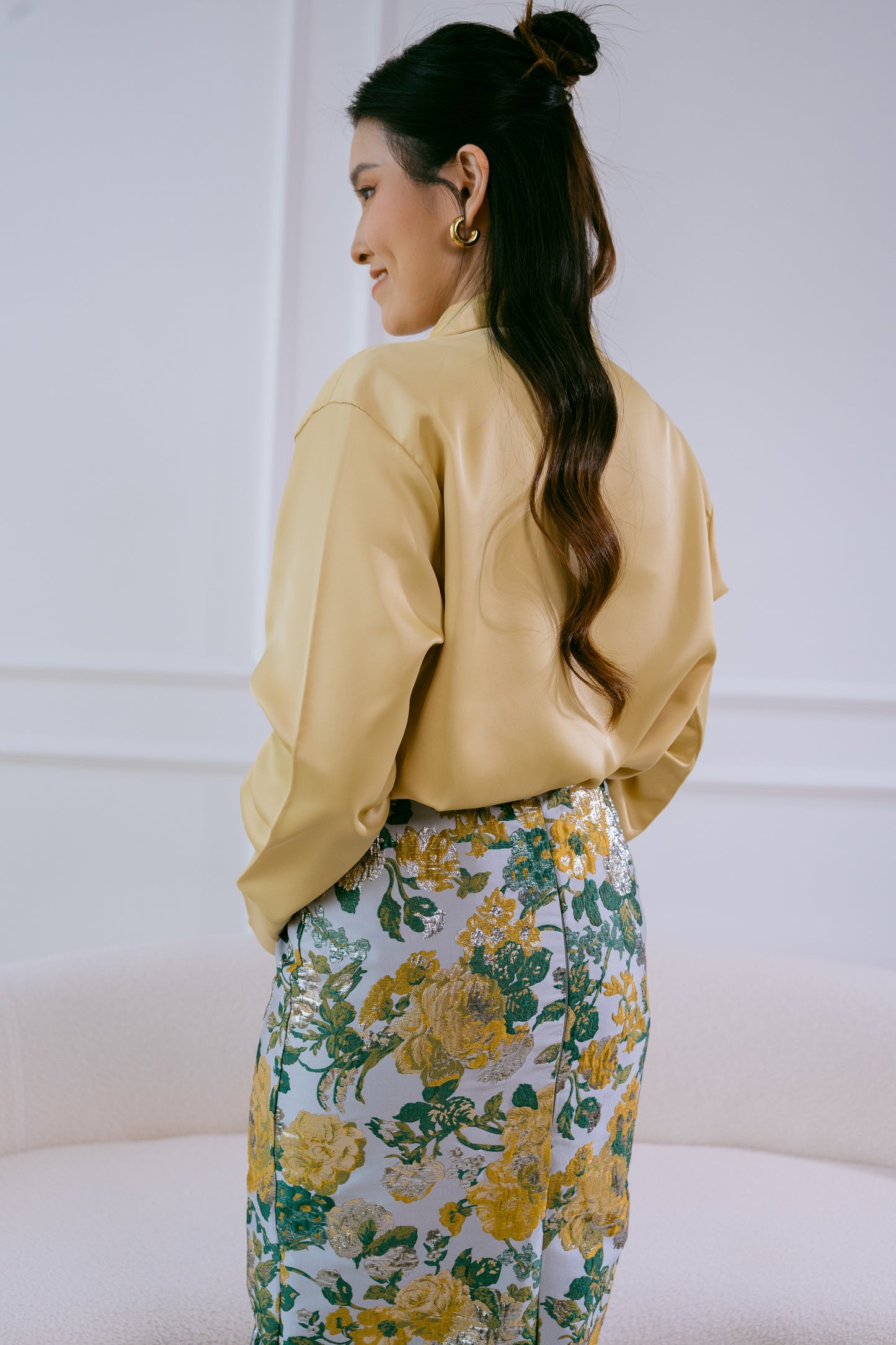 Blooming Hua Skirt in Jade Green